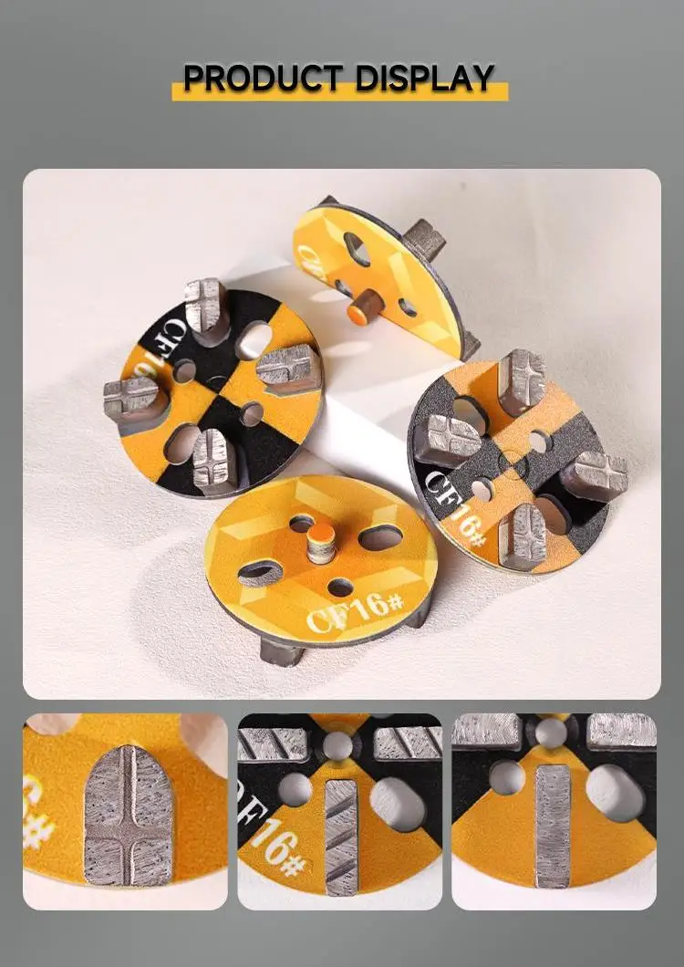 ODM OEM Diamond Grinding Plate Concrete Floor Grinding Disc with Medium Bond Matrix Segmented Design for Epoxy Removal